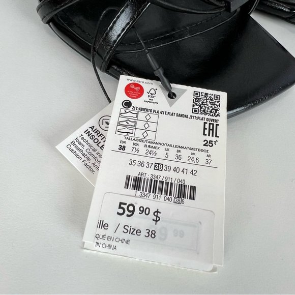Zara, Women’s High Heel Strappy Sandals in Black. Size: 7.5 (US) tags removed - Picture 8 of 15